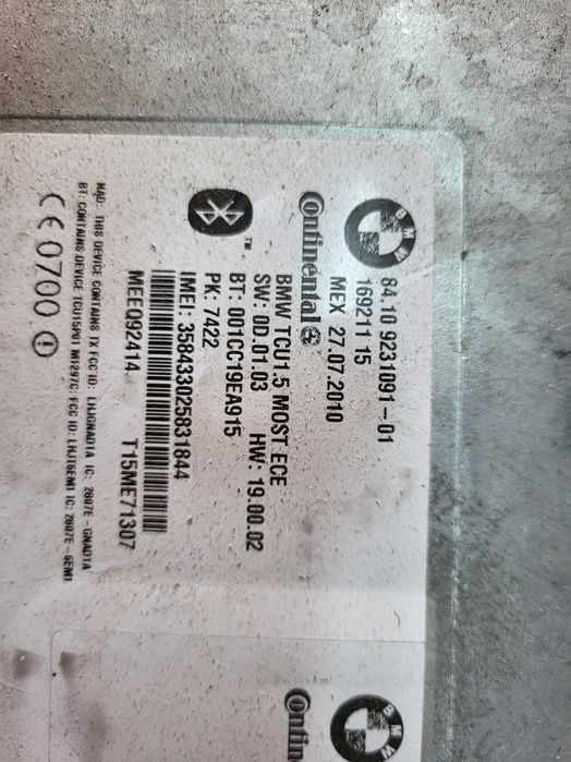 Modul bluetooth bmw e90,e91,e92,e60,f10,f01 cod oem bmw 9231091