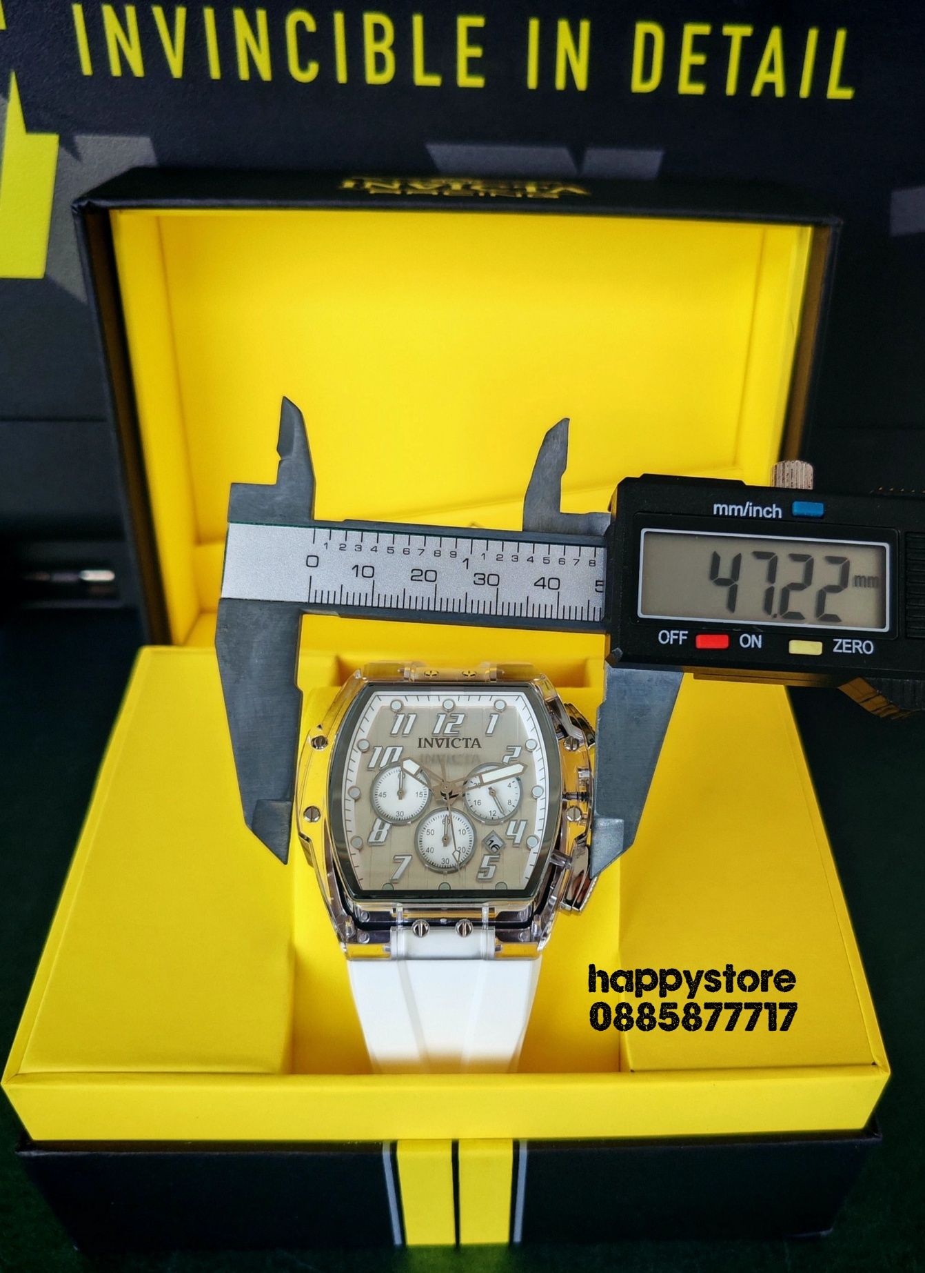 INVICTA Ghost white 47 mm, Инвикта нов ръчен часовник