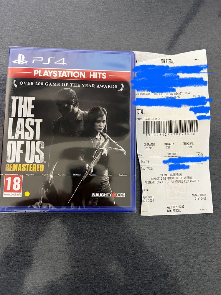 The last of us remastered PS4 sigilat 50 de lei