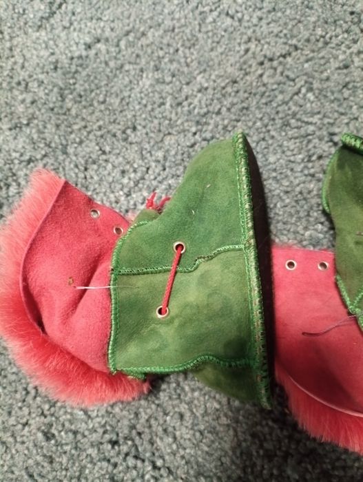 Papuci de casa îmblăniți, piele întoarsă 2 ani