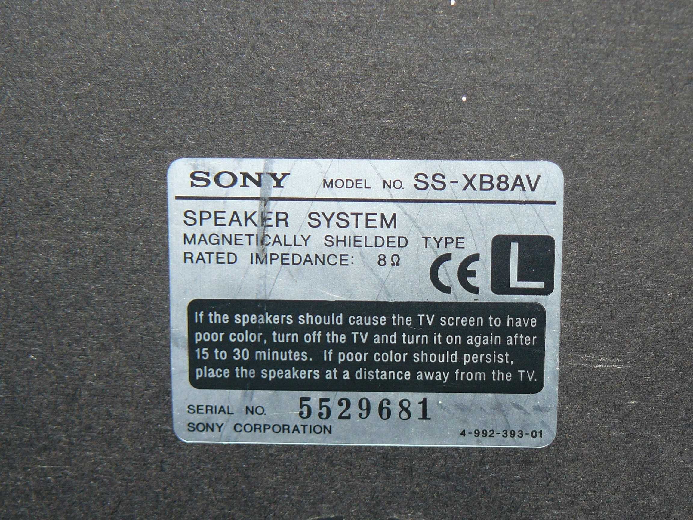 Boxe  Sony SS-XB8AV Stereo