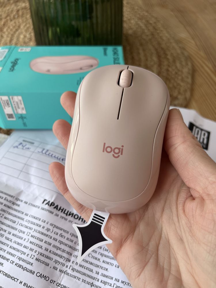 Розова bluetooth мишка Logitec M240