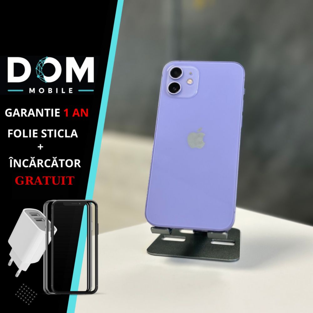 IPhone 12 64 GB Purple | ca NOU | Garantie | DOM-Mobile *