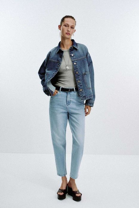 Дамки дънки Zara, mom fit, размер 36-38