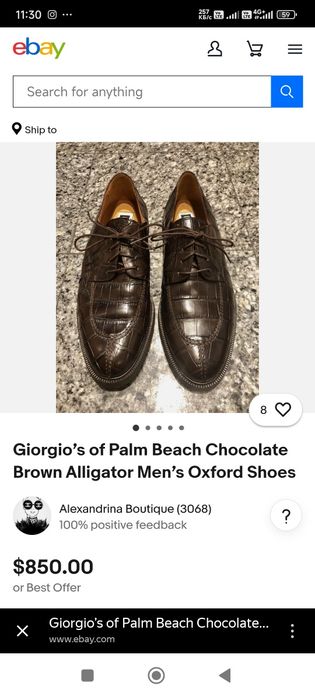 Туфли итальянский крокодил кожасидан тоза кожа