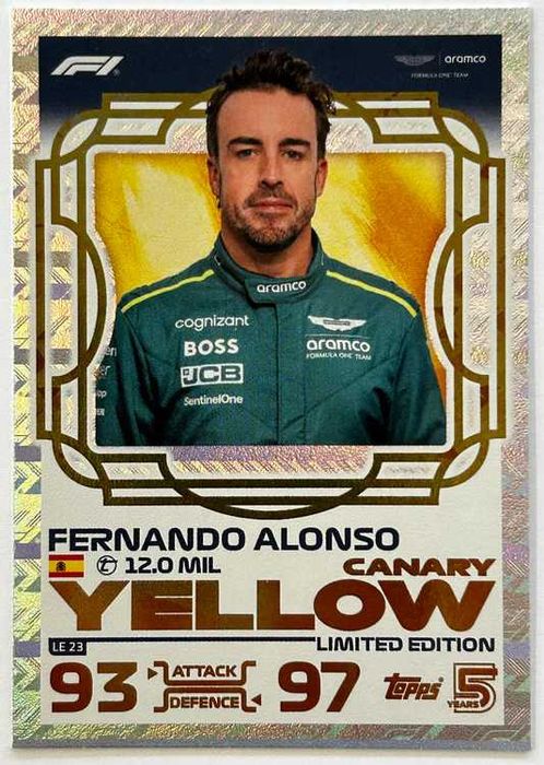 Topps F1 Turbo Attax 2024 Limited Edition 13 , 18 , 22 , 23 ,24 , 25