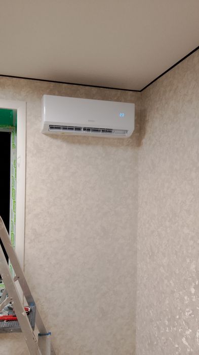 Установка кондиционера штробление