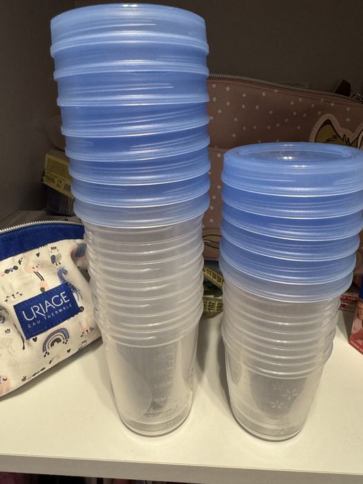 recipiente bebelusi philips avent noi 14 bucati cu capac