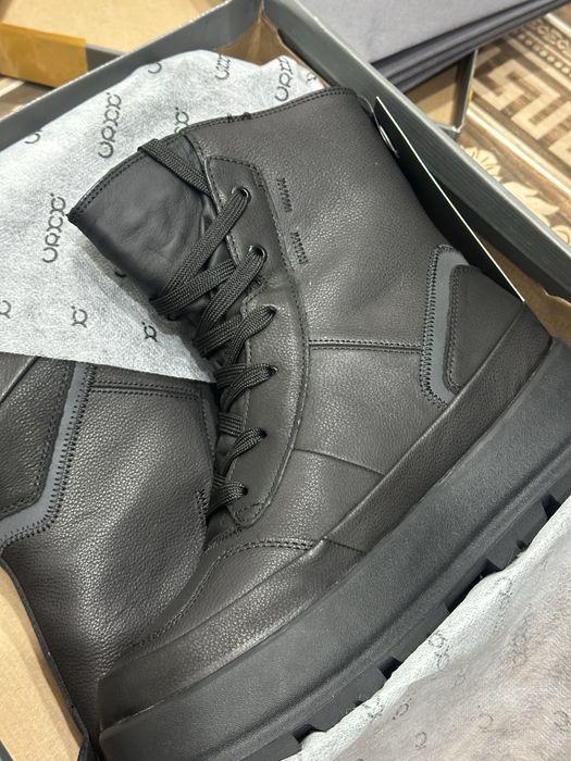 Зимняя мужская кожаные обувь сапоги ботинки