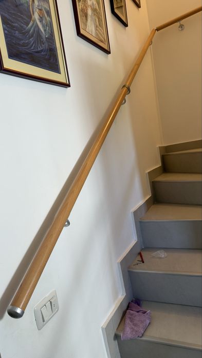 Mana curenta lemn fag pentru scara interioara cu prinderi perete etc