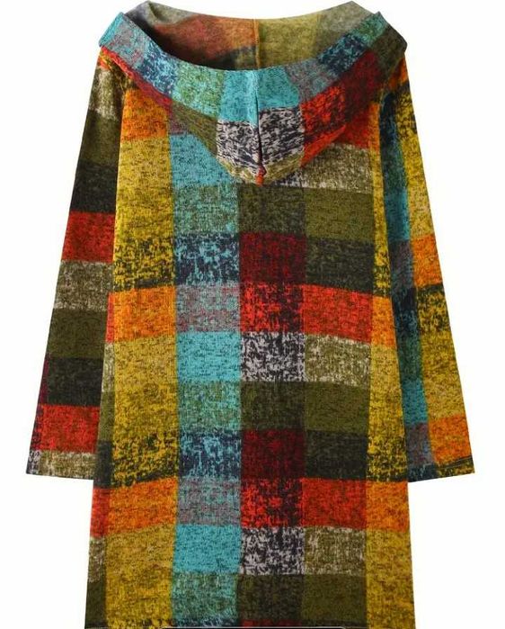 Топла и мека дълга жилетка-палто, с качулка и джобове (всесезонна)