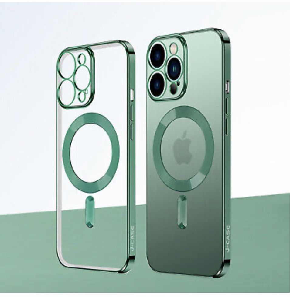 Husa Border Iphone 13/14/15/16E/PRO/MAX Incarcare Magnetica Spate Clea