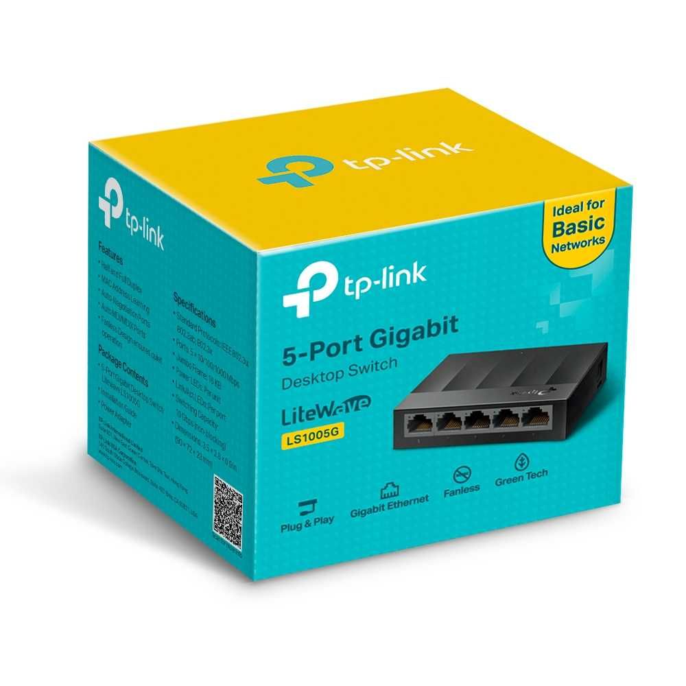 Коммутатор TP-LINK LS1005G неуправляемый 5 портов