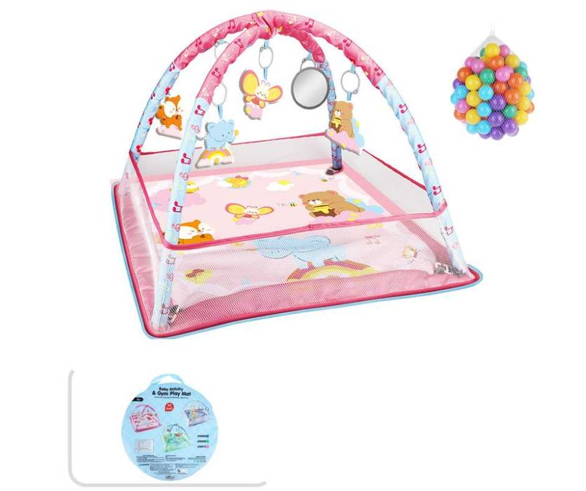 Активна гимнастика 3в1  постелка и кът за игра + ПОДАРЪК Топки