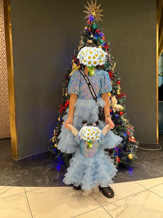 Платье вечерний нарядный для детей парные