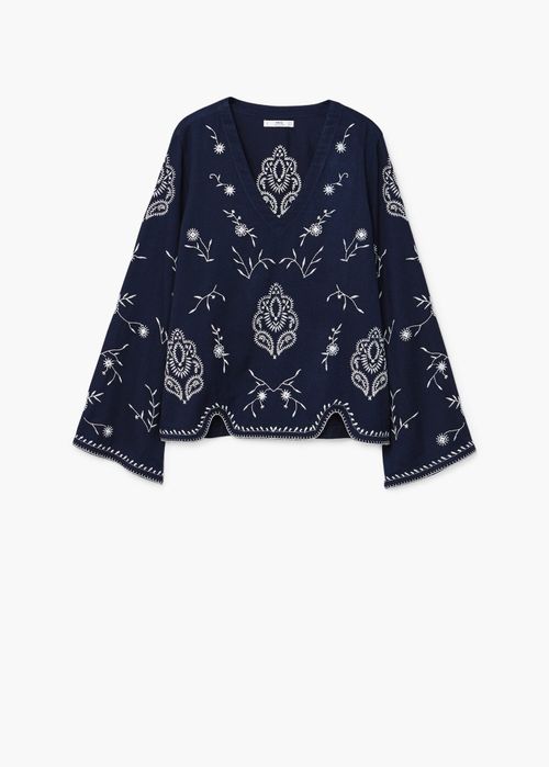 Bluza cu broderie Mango