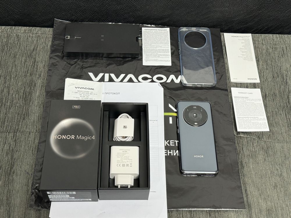 KATO НОВ 256GB Honor Magic 4 Pro Vivacom Гаранция 2025г. Black