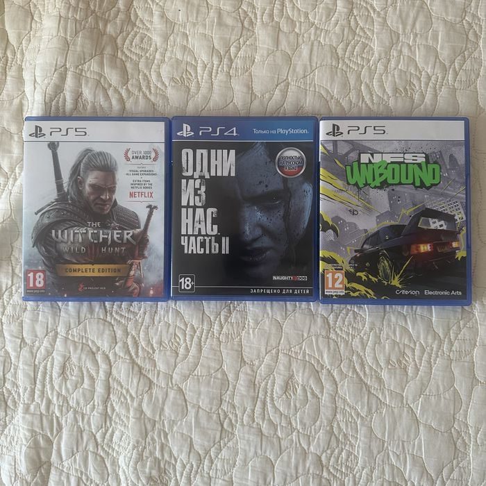 Игры ps 5 Ведьмак, The last of us , Nfs unbound