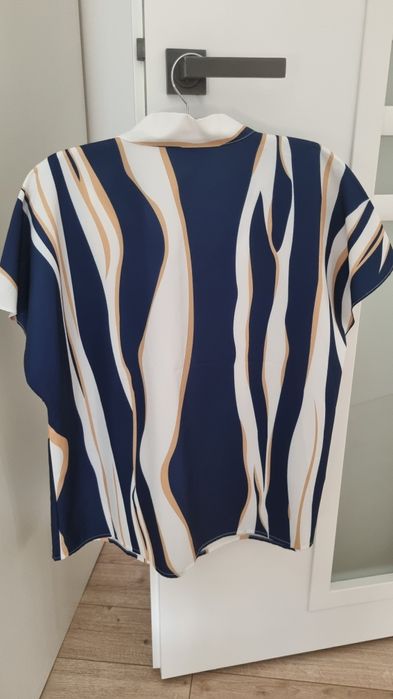 Bluza dama albastru alb 44