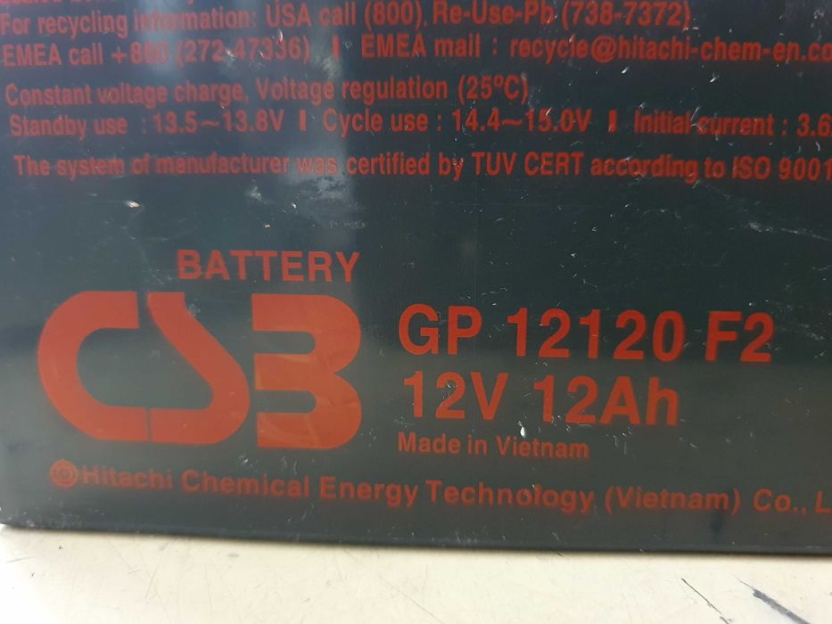 Acumulator UPS plumb 12V 12A (sau 24V 12A) in stare perfecta.