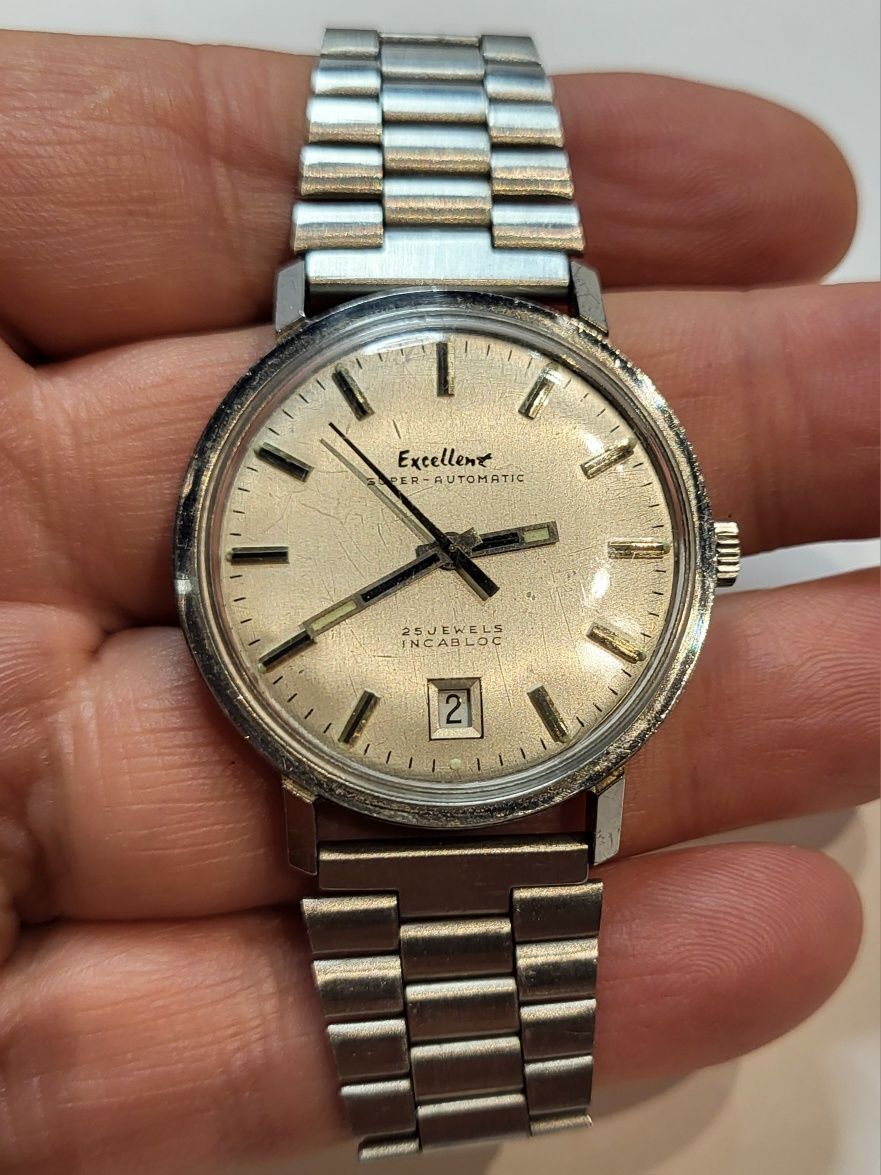 EXCELLENT Super-Automatic CEAS 25 jewels Stainless Steel 36 mm 1960s