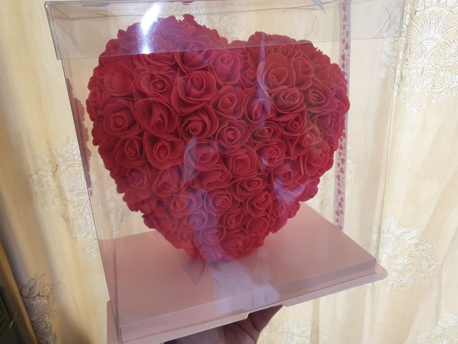 Inima din trandafiri de spuma 25 cm