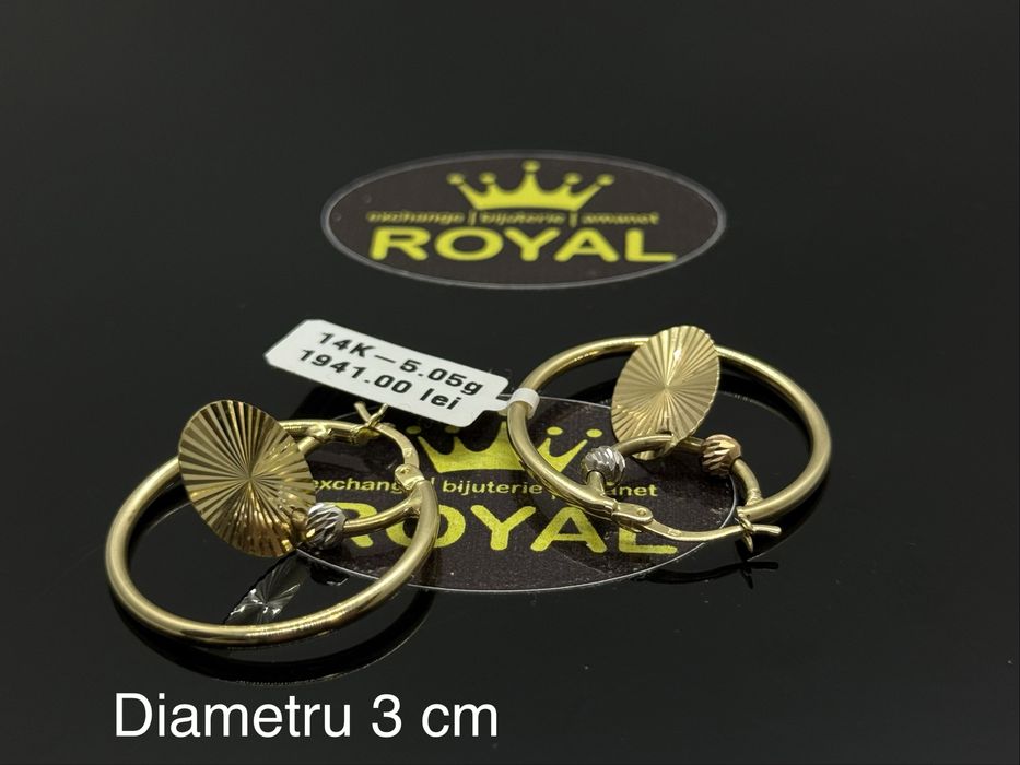 Bijuteria Royal: Cercei aur 14k/5.05 gr