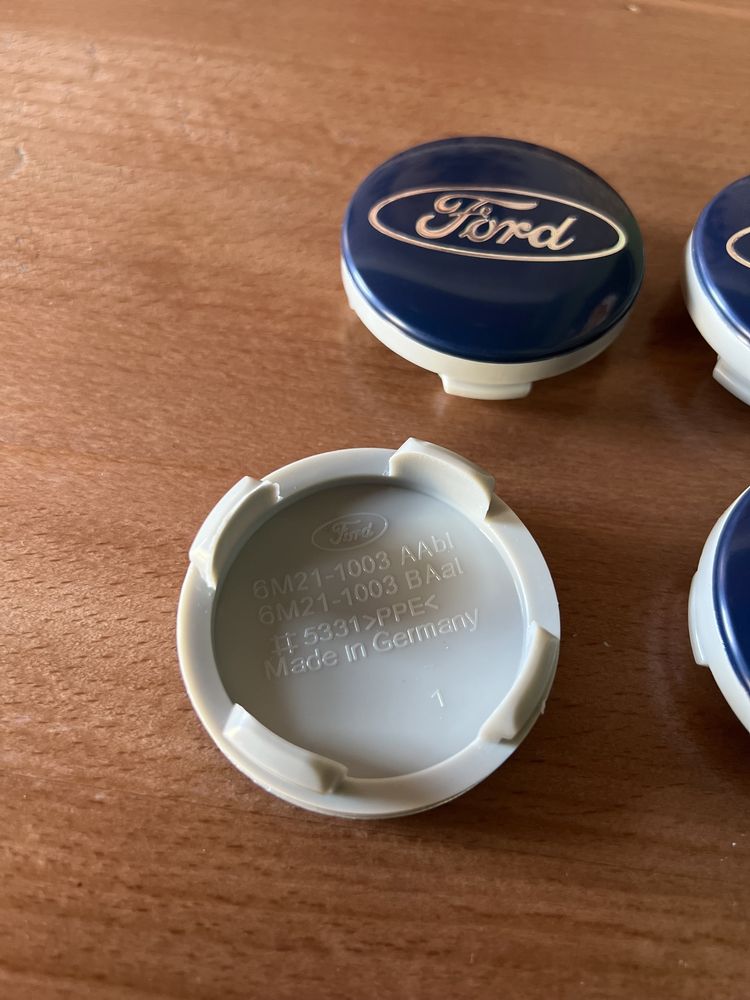 Capacele NOI pentru jante originale FORD 54mm albastre