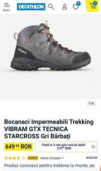Bocanaci Impermeabili Trekking VIBRAM GTX TECNICA STARCROSS Gri 46 1/2