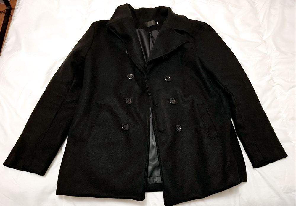 Palton negru marime L,