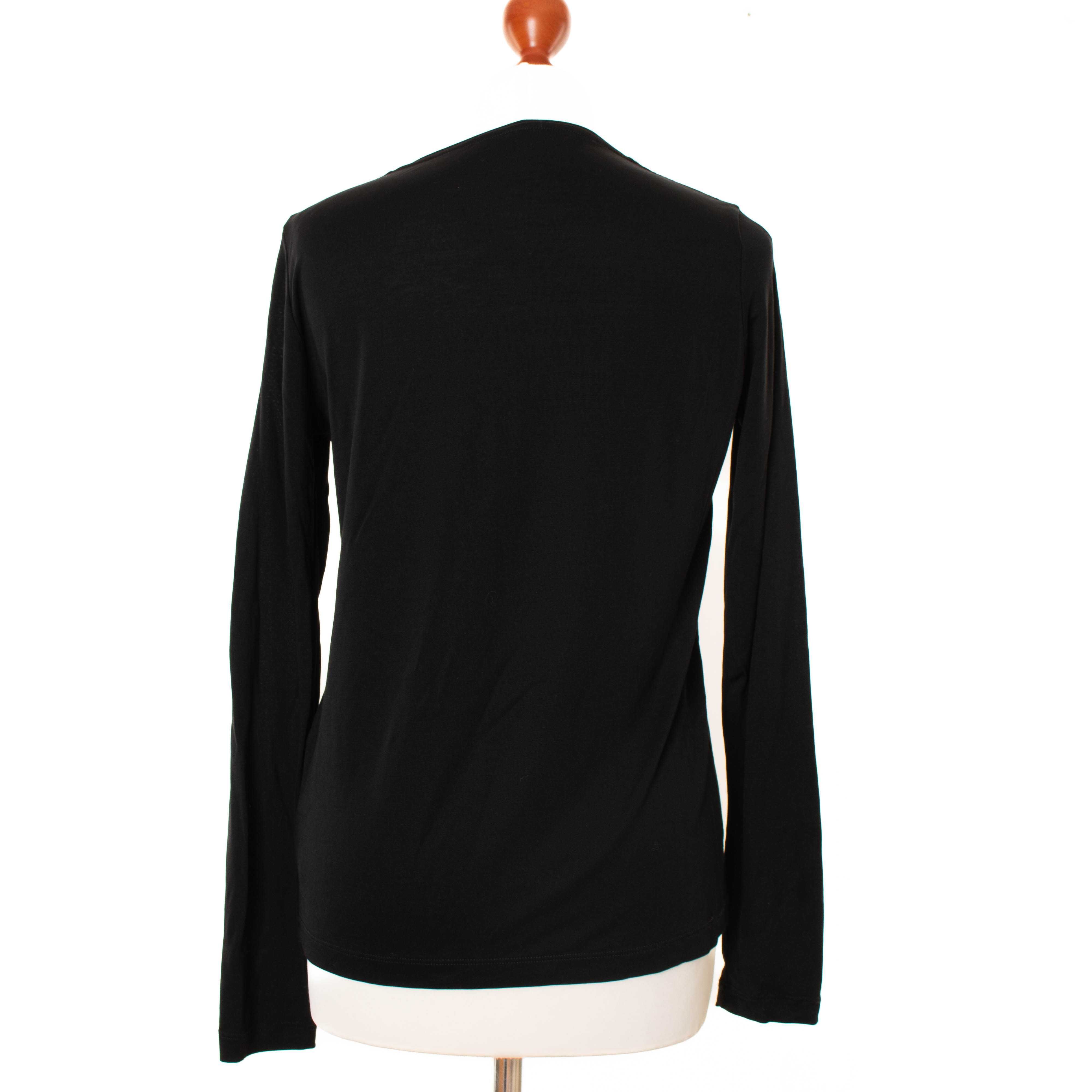 BURBERRY Дамска черна блуза с дълъг ръкав размер 44 / L