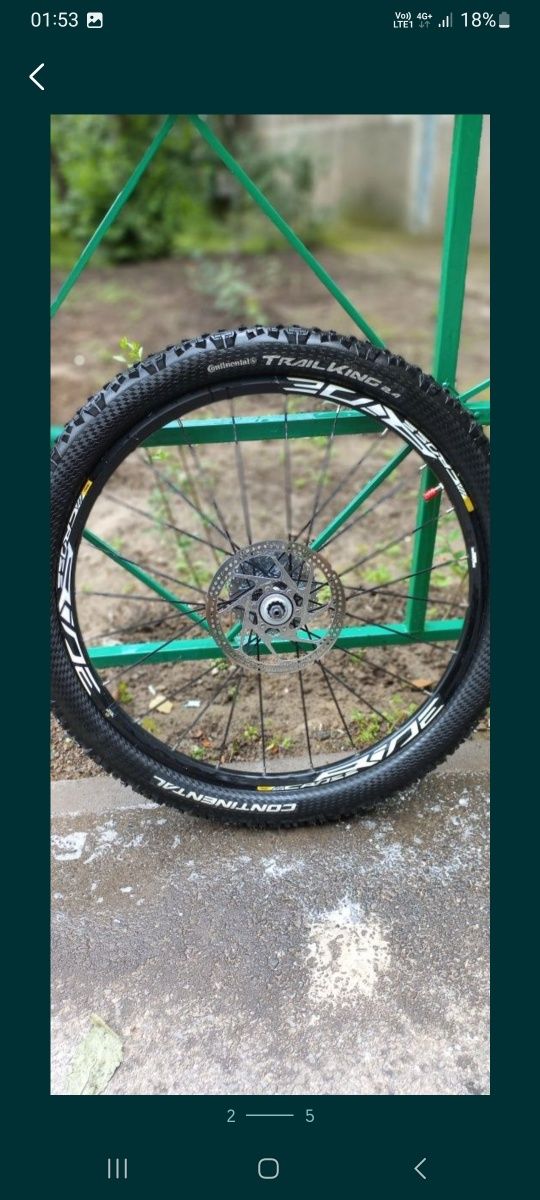 Цена окончательная!Велсэт  Mavic Cross ride DH 9 speed