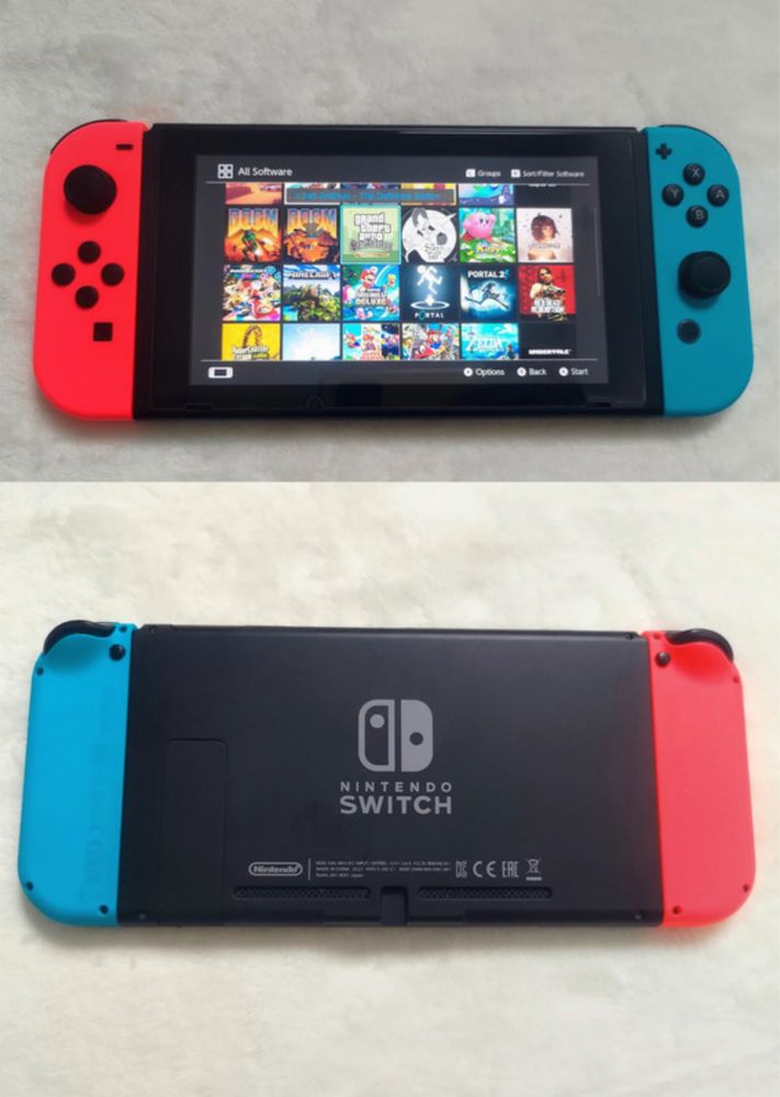 Nintendo switch V2 modat cu picofly+joycon-uri noi+accesorii