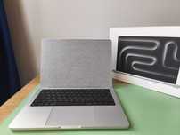 НОВ MacBook PRO M3 512GB Пълен Комплект с Фабрични Лепенки