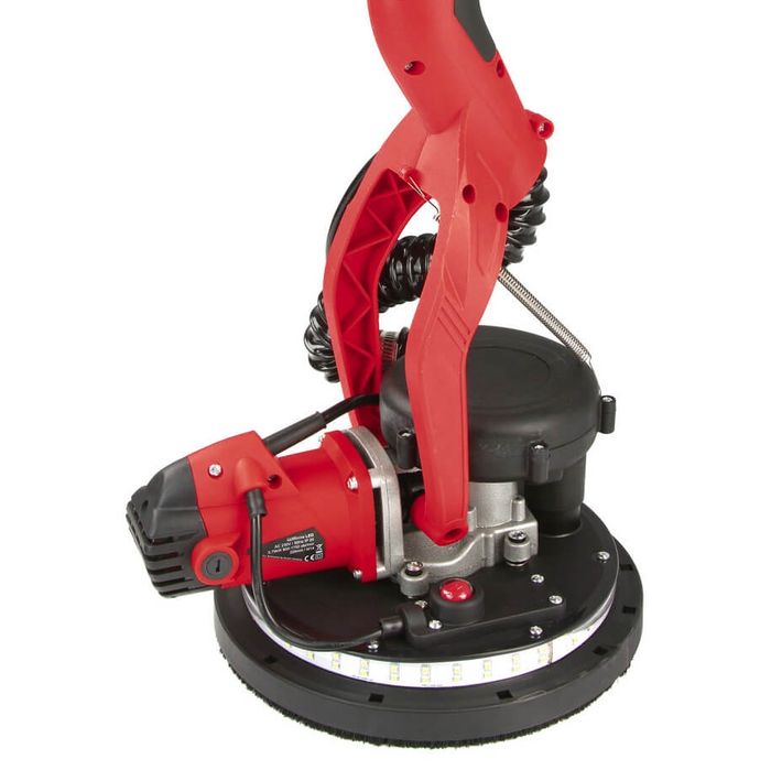 Шлайфмашина за стени и тавани KraftWorld – с кръгла LED глава,телескоп