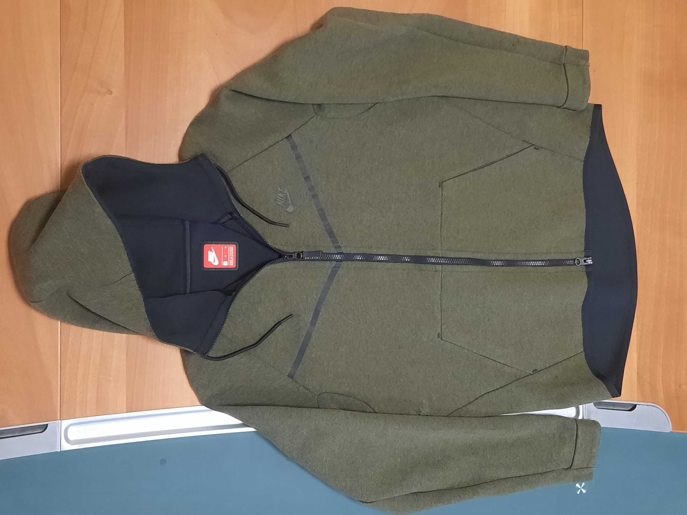 Nike Tch Flc Wr Hoodie Fz Olive-Като Ново