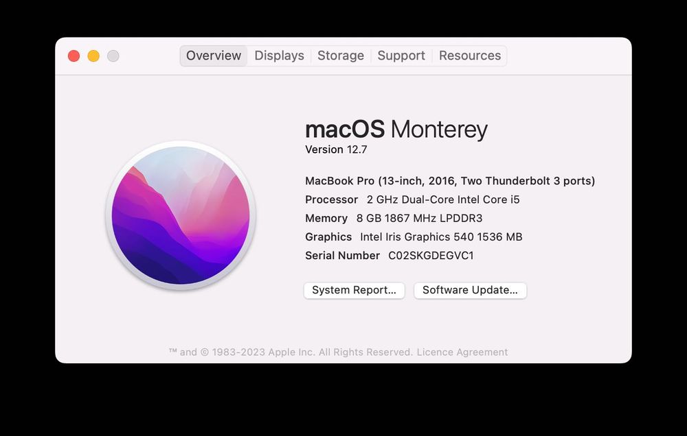 MacBook Pro 13" 2016 Space Gray #10003