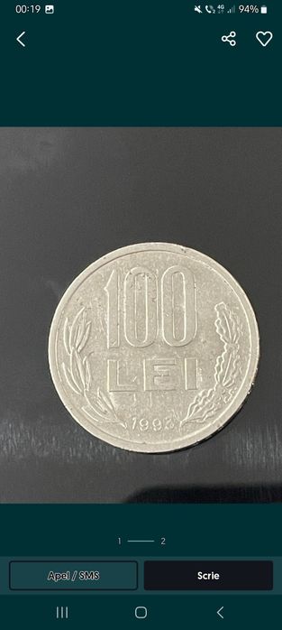 M9neda 100 de lei 1993.1994.1995
