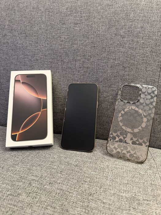 Telefon mobil Apple iPhone 16 Pro Max, 512GB, 5G, Desert Titanium
