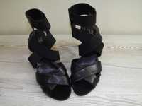 Sandale negre din piele, marca “PATRIZIA RIGOTTI”