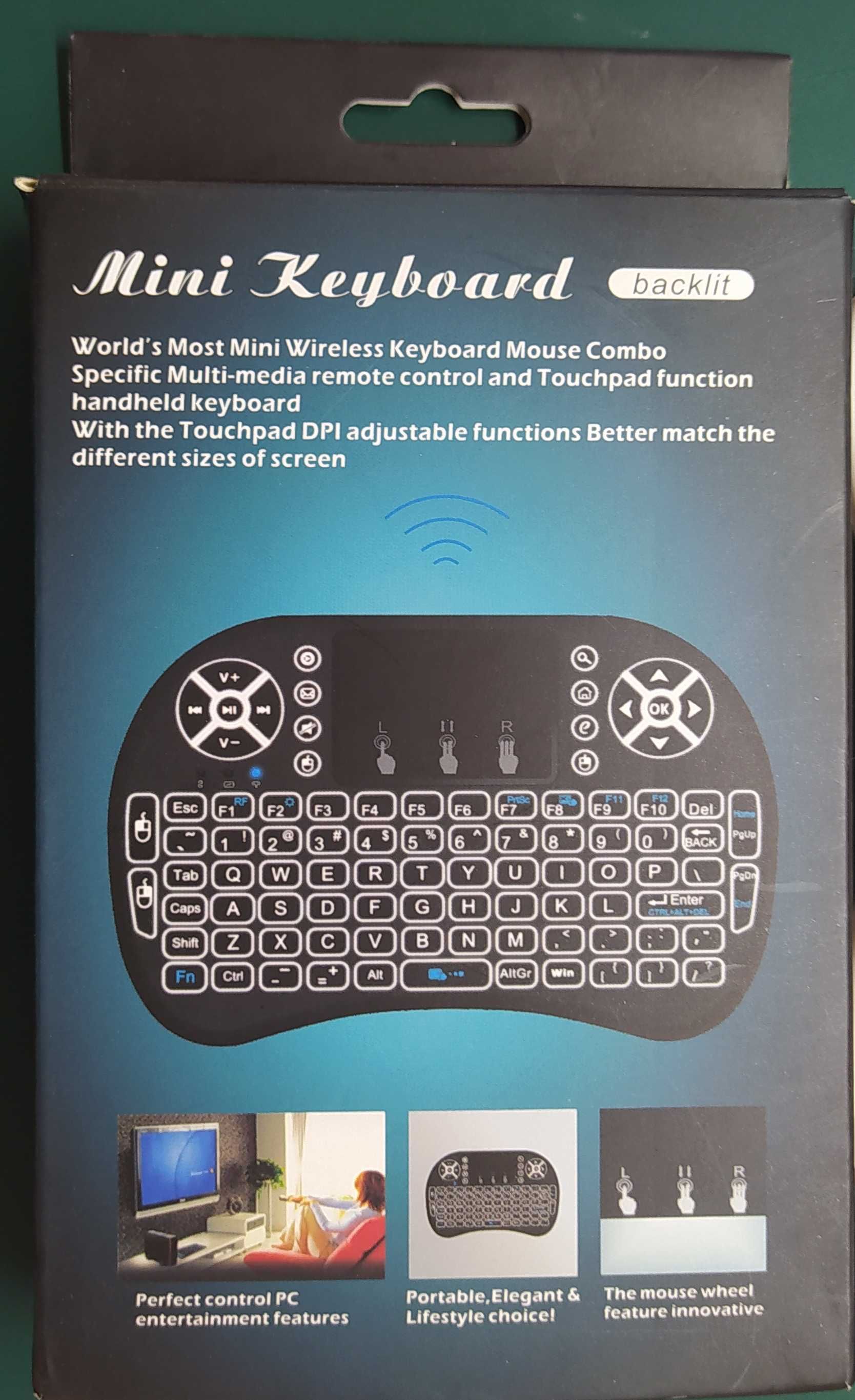 Mini tastatura (keyboard) wireless QWERTY touchpad Smart TV, TV Box