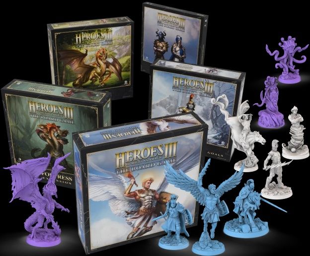 Heroes III the Boardgame - Grail pledge + Inferno Expansion