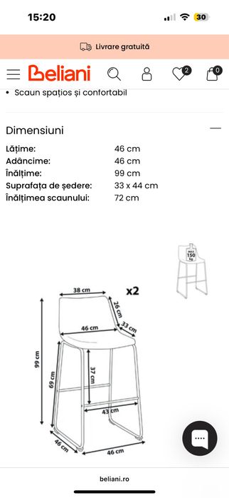 Scaune bar ca noi. Folosite foarte putin