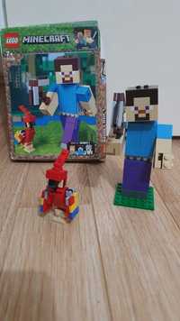 Lego Minecraft, Steve Minecraft BigFig cu papagal