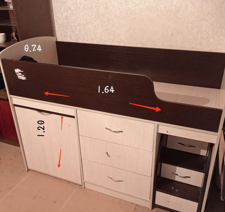 Кровать детский без матраса