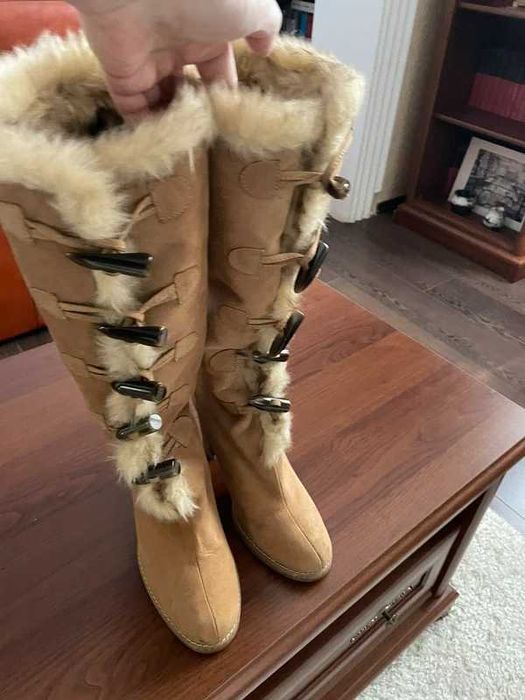 Cizme noi blana naturala 38