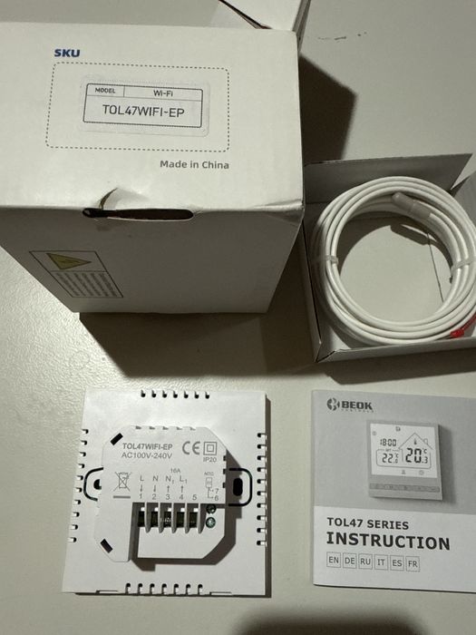Termostat Beok TOL47WIFI-EP Smart centrala,boiler,pardoseala,incalzire
