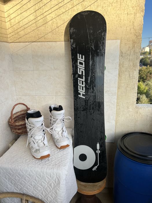 Snowboard Heelside Reverd 155W с обувки Atomic Team one 43.5