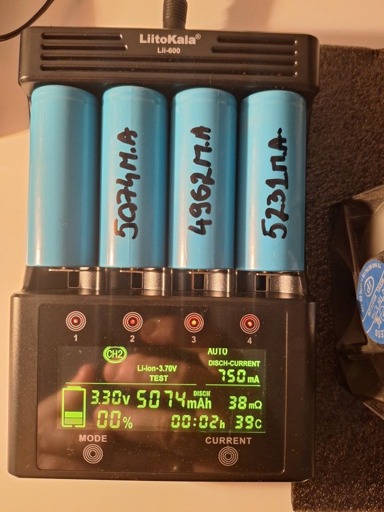 10 Celule 26650, 5000mah nominal testate individual!