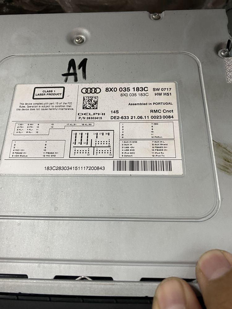 ММИ слот радио за Audi A1 8X0035183 c 8X Ауди А1 Cd навигация